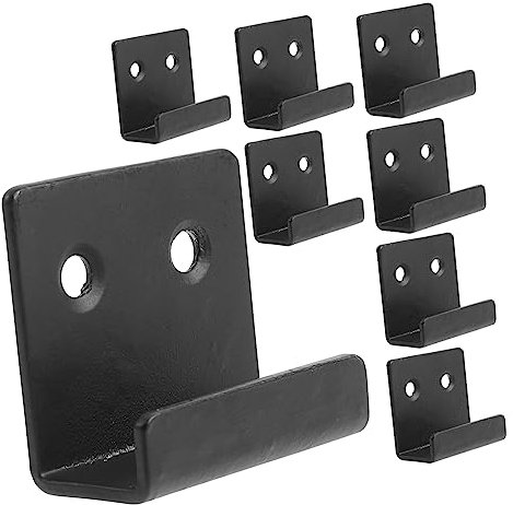 DIYEAH 8 Pezzi Gancio Per Piastrelle Montare Sospeso Montato Piastrella Di Grandi Dimensioni Appendiabiti Da Muro Display Soffitto Cremagliera J Black Acciaio Inossidabile
