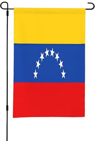 Bandera de Venezuela, banderas de jardín de primavera para exteriores, perfectas para decoraciones de patio de Pascua y decoración de primavera al aire libre