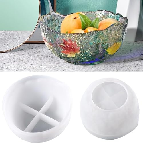 HUA JET Tropical Leaf Silicone Mold Set - Epoxy Resin Tray Mold für Schmuck, Kerzen, Beton Untersetzer - DIY Art Craft Home Decor (Schale)