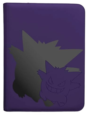 kompatibel für Ultra Pro Pokemon Gengar 9-Pocket Zippered PRO-Binder 360 Karten Sammelalbum Elite Series