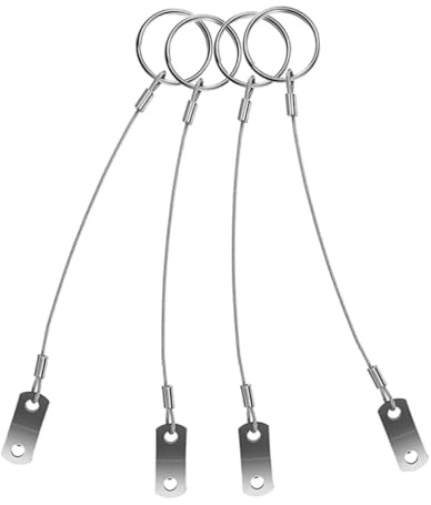 Alipis 4 pièces Lot de Câbles Acier Inoxydable avec Boucles Corde de Sécurité Résistante Traction pour Prévention Perte