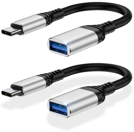 GiGreen Adapter USB C auf USB, [2 Stücke] OTG Adapter USB C, USBC auf USB3.0 OTG Kabel Kompatibel mit iPhone 17/16/15 Pro Max, Samsung Galaxy S25/S24/S23/S22 Ultra, iPad Pro, MacBook Pro/Air