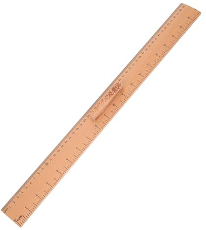 Angoily Righello da Sarto in Legno Naturale 50 CM Doppia Scala Righello per Maglieria e Cucito Strumento Leggero e Portatile per Artigianato e Insegnamento in Classe