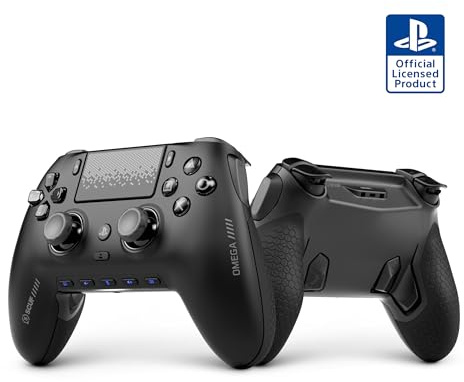 SCUF OMEGA PS5 Manette Performance Sans Fil – TMR Anti-Drift – Noir | Licence Officielle, 11 Entrées Personnalisées, Gâchettes Instantanées, Basse Latence, Joysticks Endurance TMR – Compatible PC