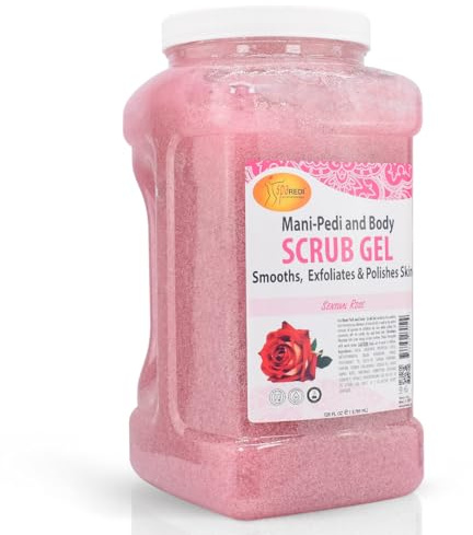 SPA REDI Professional Foot Scrub Gel – Dual-Action Pedicure Treatment | Dual-Action Skin Transformation for Softer, Nourished Feet & Elevated Client Satisfaction (128oz Gallon)