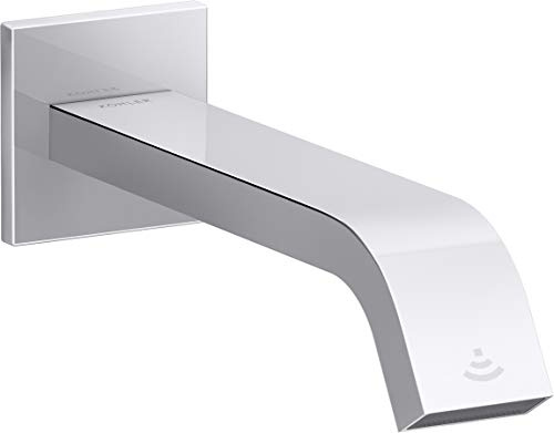 KOHLER 123L36-SANL-CP Loure Wall MountTouchless Bathroom sink Faucet with Kinesis sensor Technology, AC Powered, Chrome Finish