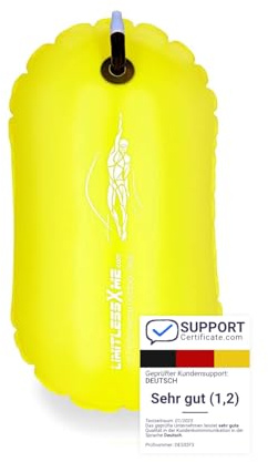 Schwimmboje - 15l. Sicherheit beim Schwimmen, Open Water und Triathlon. Swimming Buoy, Swim Bubble, Schwimm Boj aufblasbar