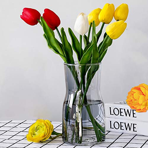 Hey_you Klarglas Vase, Kristall dekorative Vase Blumenblume Pflanzenbehälter für Home Office Dekor, Geschenk für Hochzeit Einweihungsparty feiern