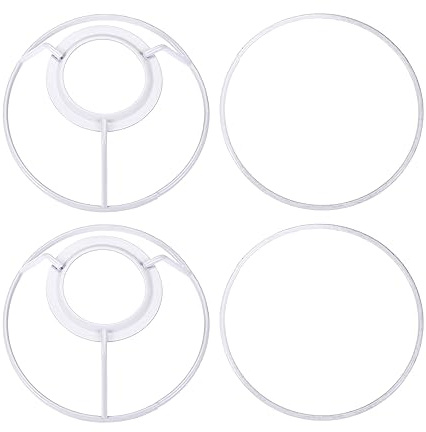 sourcing map 2 Set Lampenschirm Ring 110mm Durchm. Halter Rahmen Eisen | Für Lampenfassung