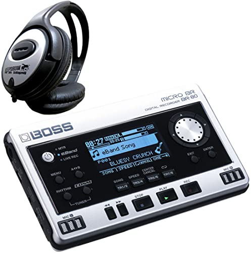 Boss BR-80 Mehrspur-Rekorder + keepdrum Kopfhörer