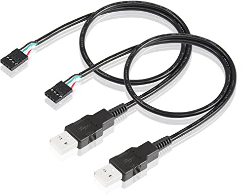 PNGKNYOCN Motherboard-Kabel mit 4-poliger Buchse auf USB-Adapterkabel, USB 2.0 Typ A Stecker auf Dupont 4-polige Buchse (50 cm)