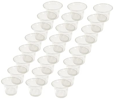 24 x Teelichtglas geschwungener Rand Ø 6,3 cm Oben Ø 4,4 cm unten Höhe 4,8 cm Votivkerzenhalter Tischdeko Dekoration Kerzen Optimale Größe als Dipschale verwendbar