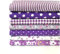 Qililandiy 7 Stück Baumwollstoff 100% Baumwolle Nähstoffe mit verschiedenen Muster Patchwork DIY Stoffpaket 50x50cm Zugeschnittene Stoff Quadrate zum Nähen Handwerk Deko (Lila)