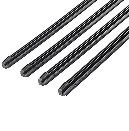 Limpiaparabrisas de tira de recambio de goma/silicio for coche, 4 Uds., 8mm, 14 , 16, 17 , 18, 19 , 20, 21 , 22, 24 , 26 y 28 (Color : Rubber Refill, Size : 14 inch 350mm)