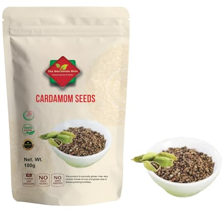Cardamom Seeds (100g/3.52oz) | Green Cardamom Seeds | 100% Natural | Premium Quality | Authentic | No Additives