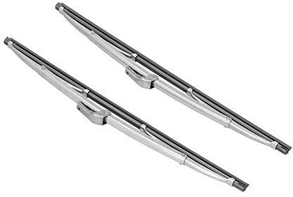 Escobillas Limpiaparabrisas, Escobillas Limpiaparabrisas Delanteras de 12 Pulgadas/30,48 Cm, Acero Inoxidable Pulido Plateado Universal para Coche
