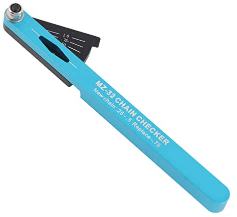 BOROCO Kettenprüfer,Multifunktions Fahrrad Kettenprüfgerät aus Aluminiumlegierung,Bike Chain Checker Tool Kettenlehre Fahrrad für Mountainbike,Motorrädern (Blau)