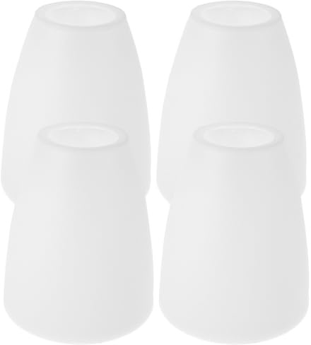VILLCASE Kunststoff-Lampenschirme 4 Stück, 4,53 x 3,94 x 3,94 Zoll, flach & leicht – gleichmäßige Lichtverteilung für Tischlampen – für Wohnzimmer, Büro, Hotel