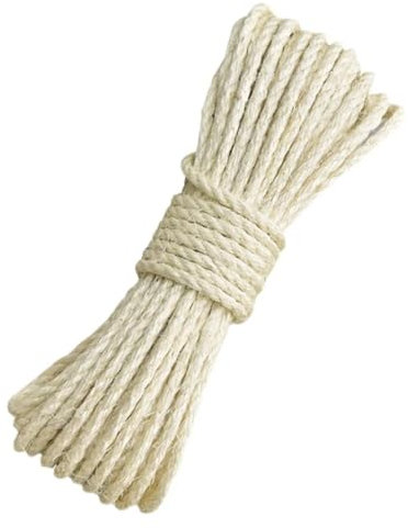 SHERAF Sisalseil for Katzenklettergerüst, grünes Hanfseil, handgefertigter Katzenkratzbaum, DIY-Katzenstreu, Originalfarbe, 6 mm, 8 mm x 20 m (Color : Primary Color)