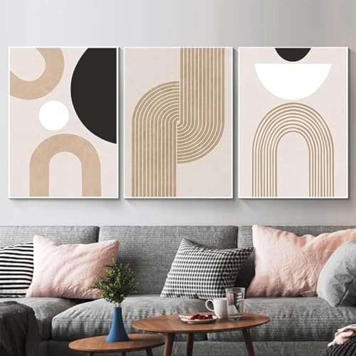 ZFTCN 3er Set Poster Abstrakte Boho Poster Strichzeichnung Frau,Abstrakte Botanische Blatt Gedruckt Poster Wandkunst, Ohne Rahmen (Poster-04,3Pcs-50x70cm)