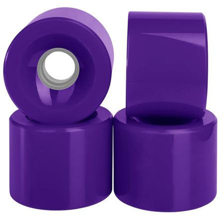Cal 7 Longboard-Skateboard-Rollen, 70 mm, einfarbig, Gel, 4 Stück, Violett