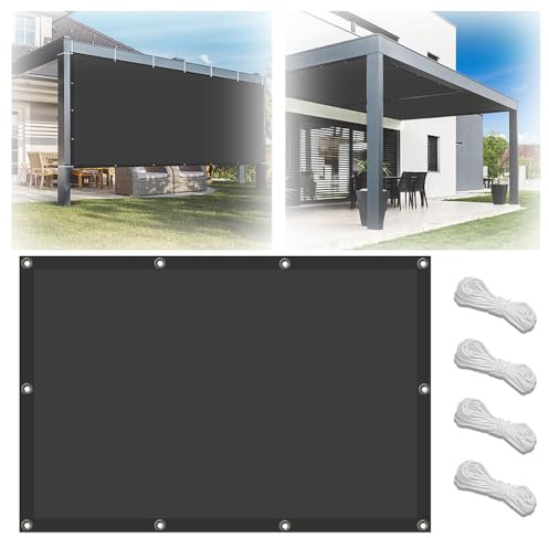NEWFUN Tende Ombreggianti da Esterno, Vela Ombreggiante da 2,5x4,6 m, Telo Copertura Pergolato, Teloni per Raggi UV con Occhielli e Coulisse per Ombrelloni per Tenda a Vela per Estern da Giardino
