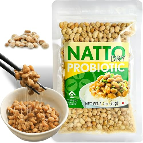 YAMASAN KYOTO UJI Freeze-Dried Natto Fermented Soybean 2.4oz | Japanese Probiotic and Prebiotic Superfood - Vitamin K, Low Sodium, Non-GMO, Vegan, Made in Japan 70g