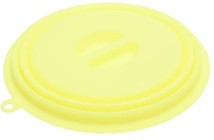 Levemolo Silicone Food Cover Bowl Seal Lid, Foldable Yellow Silicone Preservation Fresh Cover, Vacuum Dustproof Food Lid for Refrigerator Storage