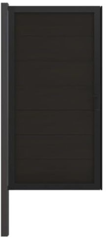 HORI Sichtschutz Rahmenzaun Tor Anbauset WPC Zaun Robuster Windschutz Modernes Lamellenzaun Design Ideal für Garten & Terrasse Einfach zu Montieren Einbetonieren anthrazit