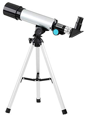 KANBUN Monokulares Teleskop, Anfänger-Astronomie-Teleskop, voll beschichtetes Glasoptik, 50 mm Blende 400 mm AZ Mount Astronomische Refraktionsteleskop mit Stativ & Finder Scope,