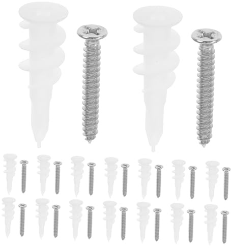 MAGICLULU 50sets Expansion Pipe Screw Hardware Set for Concrete Anchors and Screws Picture Hanging Kit Heavy Duty Wall Anchors for Home Improvement