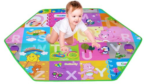 Coperta morbida per gattonare, 90 cm, tappetino per box, impermeabile, morbida coperta pieghevole per gattonare, comoda tappetino per imparare a gattonare per, ragazze e ragazzi