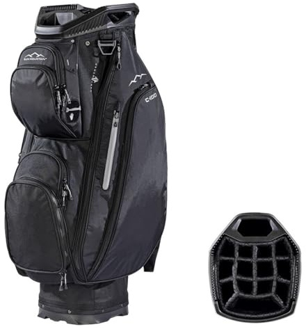 Sun Mountain C-100 Cart Bag 14-Way Lightweight Trolley Golf Bag – Black (2026)