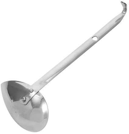 IMIKEYA Cuchara para Salsa de Plata de Acero Inoxidable 20 Ml, Cucharón Único para Lloviznar Salsas en Cocina Occidental y Repostería, Utensilio para Decoración y Uso Profesional