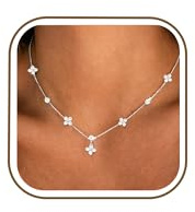Avotto S925 Silver Necklace for Women Hypoallergenic Choker Necklace Charm Ladies Necklace for Women Girls Jewellery Birthday Gifts