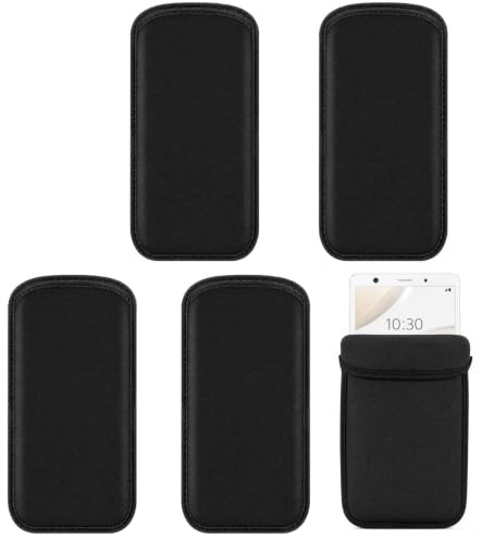 ZexJpr Lot de 4 sacs pour téléphone portable, chaussette et sac pour smartphone pour les sports de plein air et la vie quotidienne, coque de protection pour téléphone portable avec design de rangement