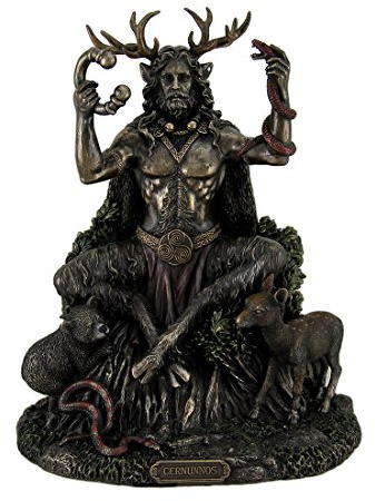 Veronese Design Cernunnos keltischer gehörnten Gott der Tiere und die Unterwelt, Statue 22,9 cm