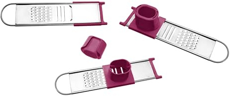 COOK CONCEPT - KU6151 Râpe à Épices et Condiments en ABS et INOX - Facile à Utiliser avec Accessoires de Protection - Conçu pour la Cuisine - Taille 23 x 5,30 x 4,30 cm - Couleur Multicolore