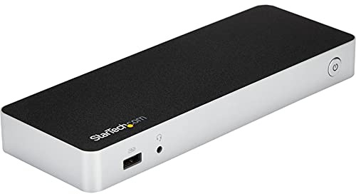 StarTech.com Dual Monitor USB C Docking Station with 60W Power Delivery for Windows Laptops - USB C to HDMI or DVI Dock - USB 3.1 Gen 1 Type C Dock w/ Charging - Thunderbolt 3 Compatible (MST30C2HHPD)