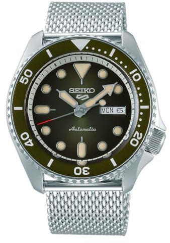Seiko 5 Sports Herren-Uhr Edelstahl mit Metallband