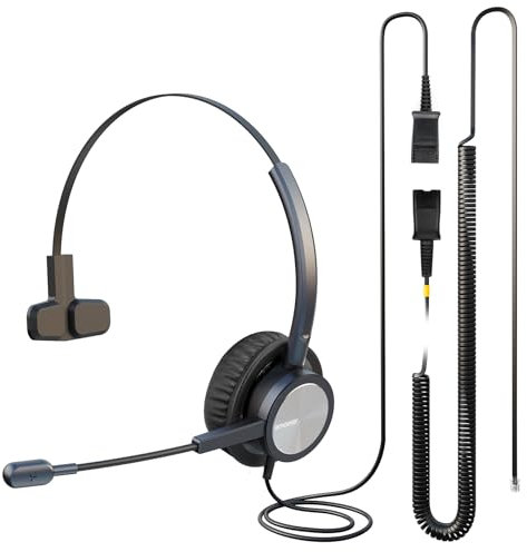 EMAIKER Cisco Landline Desk Phone Headset One Ear Office Wired Telephone Headset with RJ9 Jack Works for Cisco CP-7841 7931G 7940 7941G 7942G 7945G 7960 7961G 7962G 7965G 7970 8841 8851 8961 etc