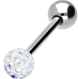 PIERCINGLINE Chirurgenstahl Barbell | EPOXY & CHIRURGENSTAHL KUGEL | Piercing Stab Brust Zunge | Farb- & Größenauswahl