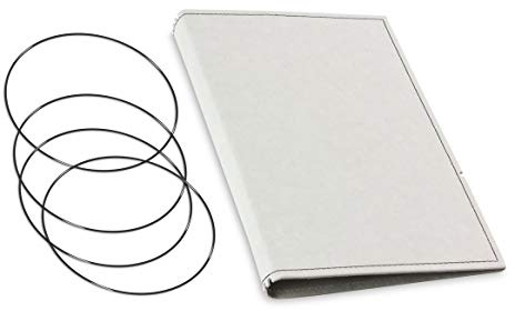 A5, revolutionäres, nachhaltiges X17-Konzept für Notizbuch Personal Organizer und Terminplaner/Hülle für 3 Hefte! Vegan, Deutsches Zellulose-Material, grau, Made in Germany