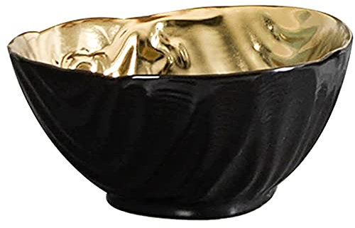 Bol Clé Entrée, Figurine Vide Poche Entree,Bol en céramique dorée,Boîte de Rangement Pratique pour Portefeuilles, Montres, Clés, Pièces de Monnaie, Téléphones Cellulaires et équipement de Bureau