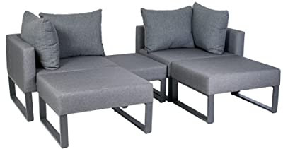 Greemotion Aluminium-Lounge-Set Detroit, Grau