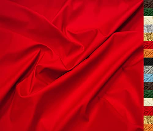 A-Express Mjukt konstlädertyg spandex stretch slät matt konstläder vinylmaterial 140 cm bred 230 gsm envägsstretch säljs per meter - 1 meter 100 cm x 140 cm röd