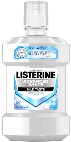 Listerine Advanced White Softgeschmack 1000ml, 1 - Fleckenentfernung, Zahnstärkung - Mundwasser - Whitening