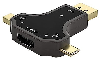suckoo Displayport Mini DP USBC TYPEC to HD Converter 3 in 1 4K30HZ Compatible Mac Laptop Host Graphics Card DP External HDMI Monitor TV Projector Adapter Cable 1920@1080P