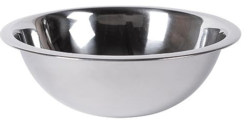 Argon Tableware 1L Mixing Bowl - 20cm Polished Metal Dishwasher Safe Small Nesting Bowl Durable Stainless Steel Mixing Dish for Baking, Cooking & Food Prep