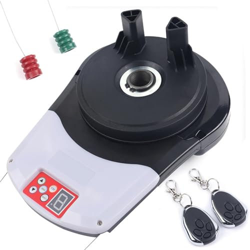 CGLYYDS Automatic Roll Up Door Opener,Commerial Garage Roller Door Opener with 2 Remote,Gate Opener Roller Shutter Built-in Motor for Garage Warehouse Store Barn Farm